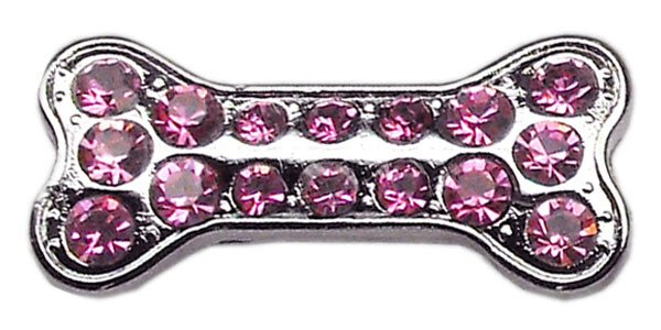 3/8"" Slider Bone Charm Pink