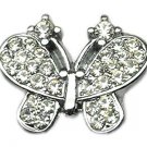 3/8"" Slider Butterfly Charm Clear