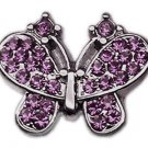 3/8"" Slider Butterfly Charm Purple