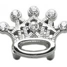 3/8"" Slider Crystal Crown Charm Clear