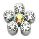 3/8"" Slider Flower Charm Clear 3/8