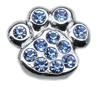 3/8"" Slider Paw Charm Blue