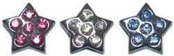 3/8"" Slider Star Charm Clear