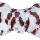 6"" Plush Bone Dog Toy Snow Leopard