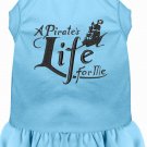 A Pirate's Life Embroidered Dog Dress Baby Blue XXL