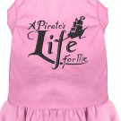 A Pirate's Life Embroidered Dog Dress Light Pink Sm