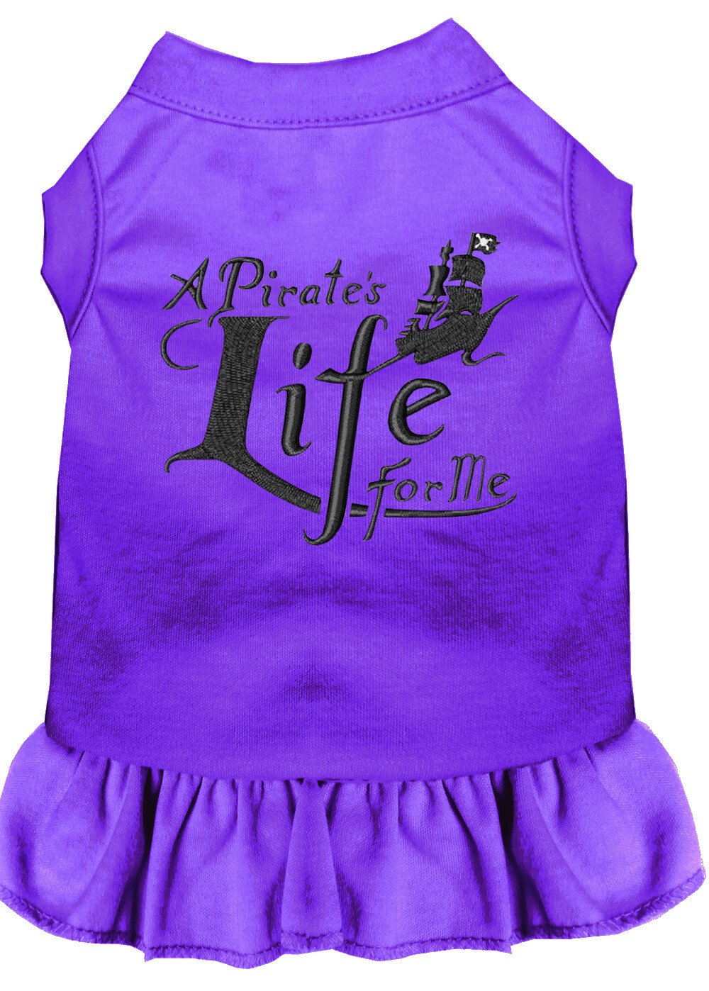 A Pirate's Life Embroidered Dog Dress Red 4X