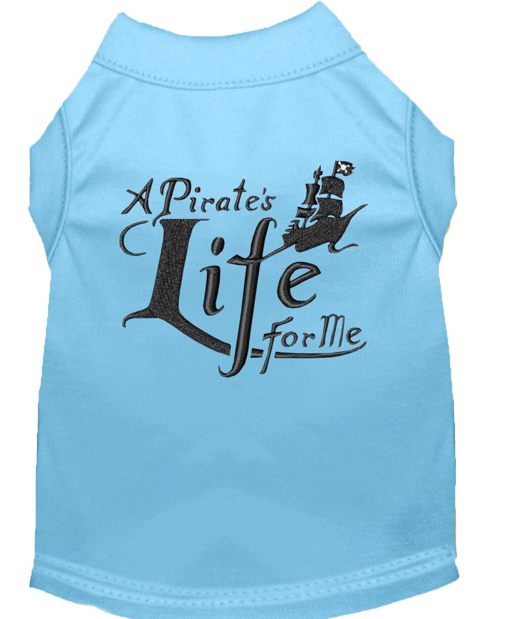 A Pirate's Life Embroidered Dog Shirt Baby Blue XXL (18)