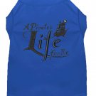 A Pirate's Life Embroidered Dog Shirt Blue Med (12)
