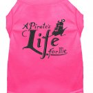 A Pirate's Life Embroidered Dog Shirt Bright Pink XXL (18)