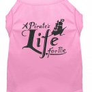 A Pirate's Life Embroidered Dog Shirt Light Pink XXL (18)