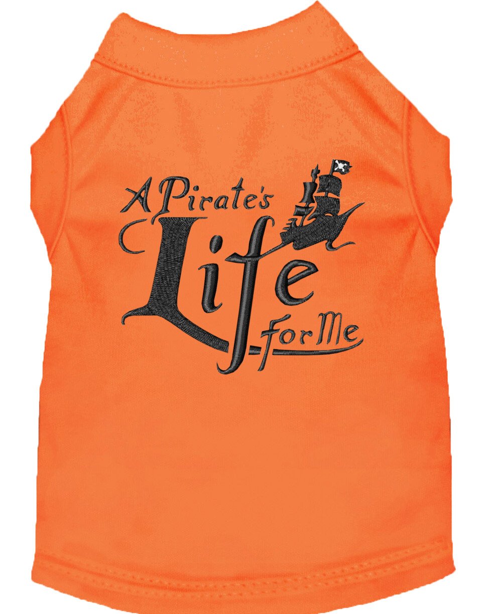 A Pirate's Life Embroidered Dog Shirt Orange XXXL (20)