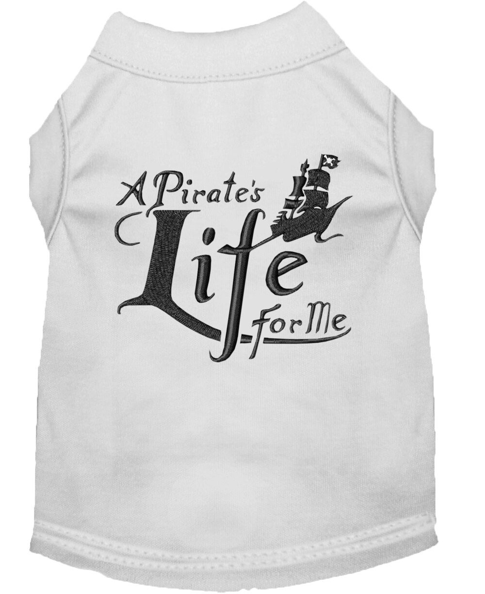A Pirate's Life Embroidered Dog Shirt White XXXL (20)