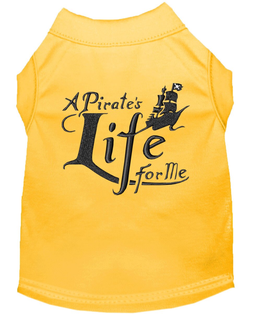 A Pirate's Life Embroidered Dog Shirt Yellow XL (16)