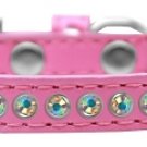 AB Crystal Size 10 Bright Pink Puppy Collar