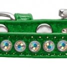 AB Crystal Size 10 Emerald Green Puppy Ice Cream Collar