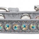 AB Crystal Size 10 Silver Puppy Ice Cream Collar