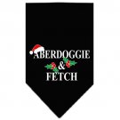 Aberdoggie Christmas Screen Print Bandana Black Large