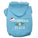 Aberdoggie Christmas Screen Print Pet Hoodies Baby Blue Size XS (8)