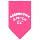 Aberdoggie NY Screen Print Bandana Bright Pink Large