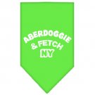 Aberdoggie NY Screen Print Bandana Lime Green Large