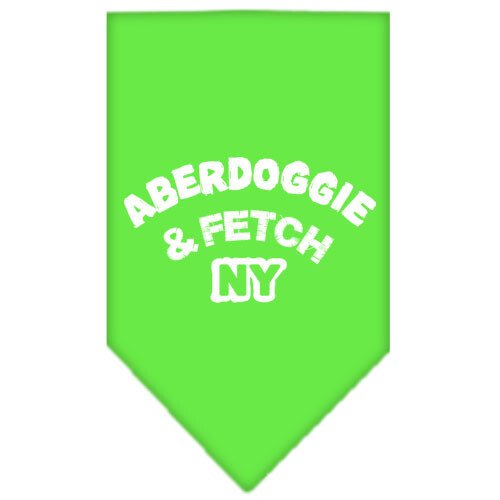 Aberdoggie NY Screen Print Bandana Lime Green Small