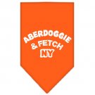 Aberdoggie NY Screen Print Bandana Orange Large