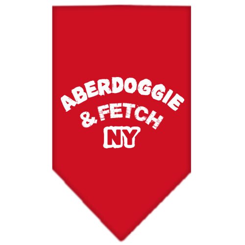 Aberdoggie NY Screen Print Bandana Red Small