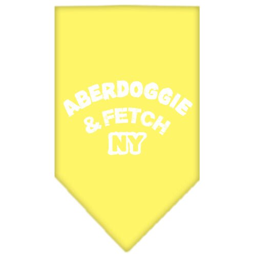 Aberdoggie NY Screen Print Bandana Yellow Large