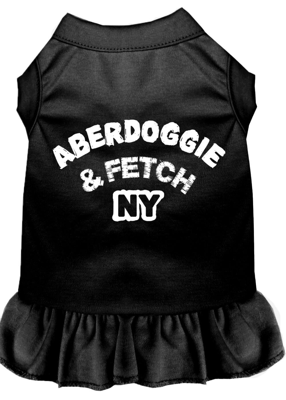 Aberdoggie NY Screen Print Dress Black Sm (10)