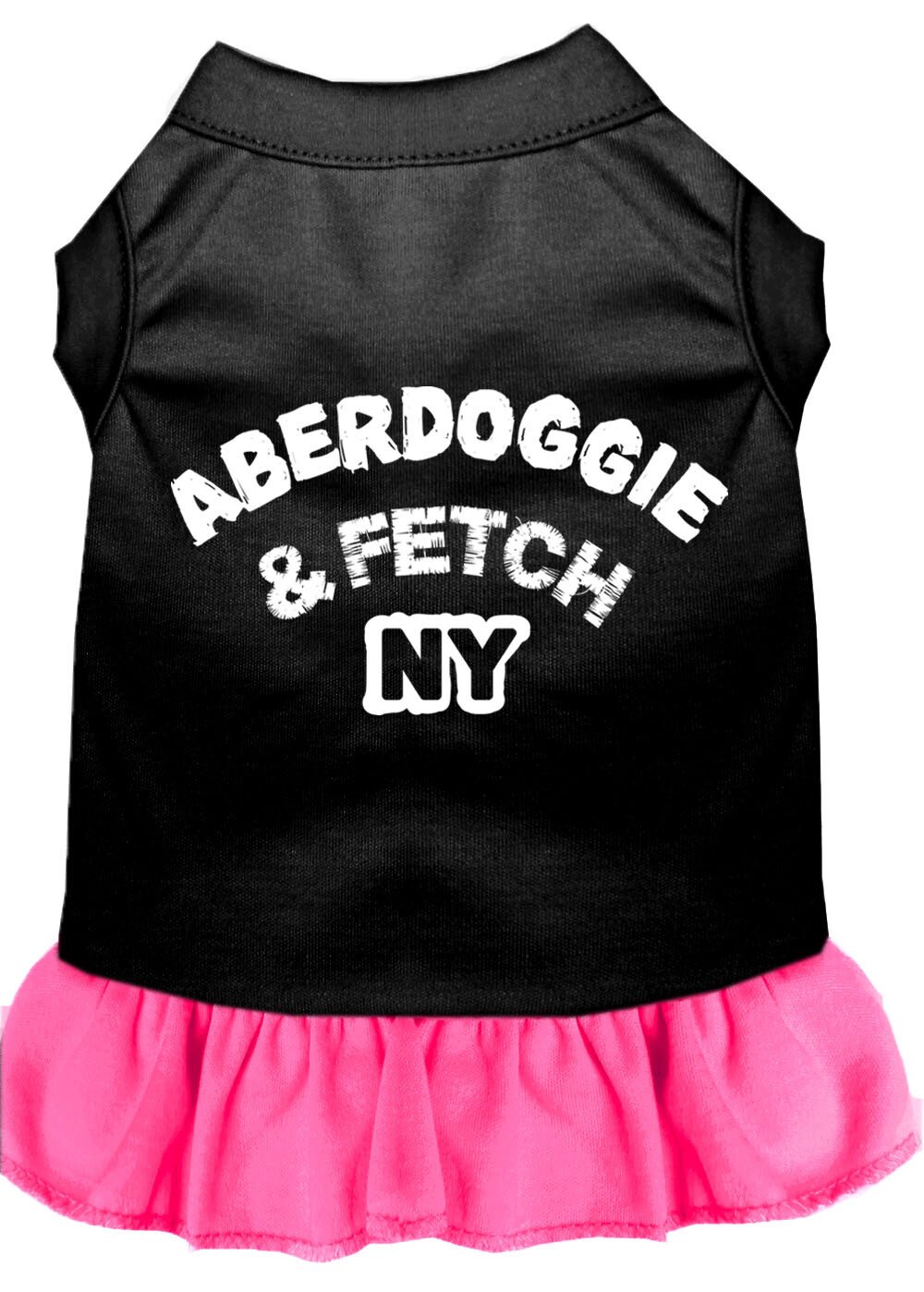 Aberdoggie NY Screen Print Dress Black with Bright Pink XXL (18)