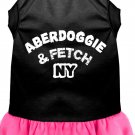 Aberdoggie NY Screen Print Dress Black with Bright Pink XXL (18)
