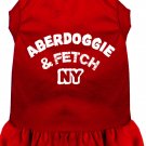 Aberdoggie NY Screen Print Dress Red Med (12)