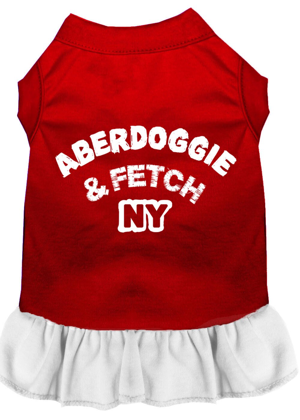Aberdoggie NY Screen Print Dress Red with White XS (8)