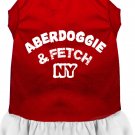 Aberdoggie NY Screen Print Dress Red with White XS (8)