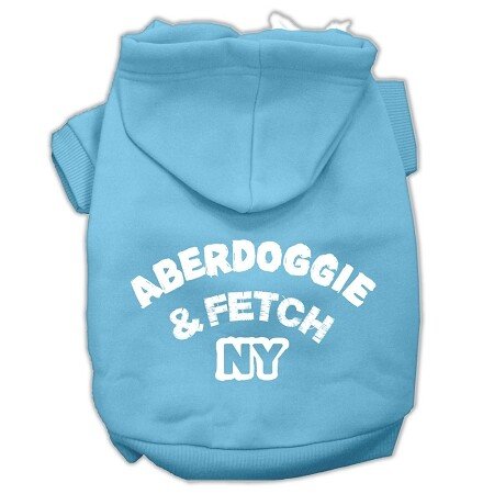 Aberdoggie NY Screenprint Pet Hoodies Baby Blue Size XS (8)