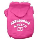 Aberdoggie NY Screenprint Pet Hoodies Bright Pink Size Med (12)