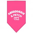 Aberdoggie UK Screen Print Bandana Bright Pink Small