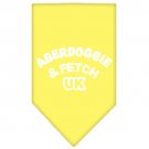 Aberdoggie UK Screen Print Bandana Yellow Small