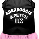 Aberdoggie UK Screen Print Dog Dress Black with Light Pink XXXL (20)