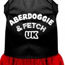 Aberdoggie UK Screen Print Dog Dress Black with Red Med (12)