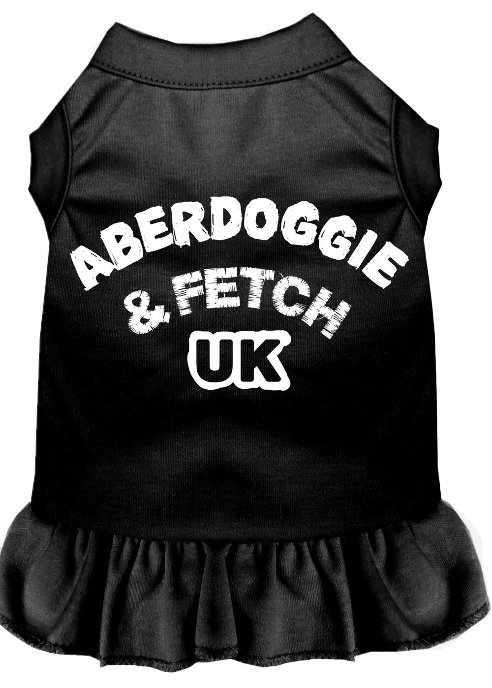 Aberdoggie UK Screen Print Dress Black Lg (14)