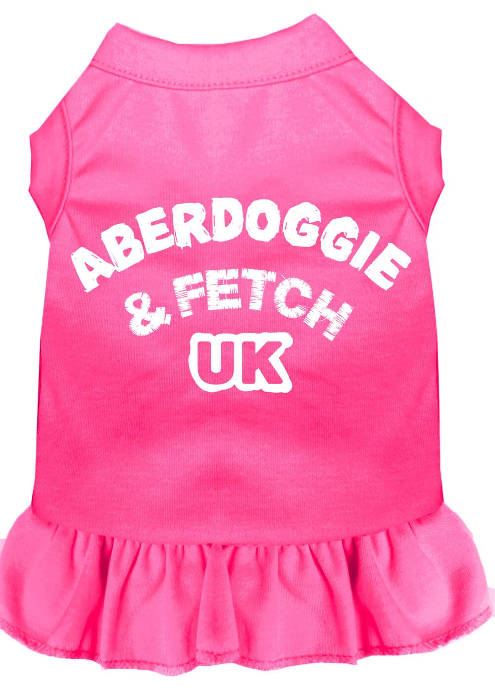 Aberdoggie UK Screen Print Dress Bright Pink XL (16)