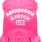 Aberdoggie UK Screen Print Dress Bright Pink XL (16)