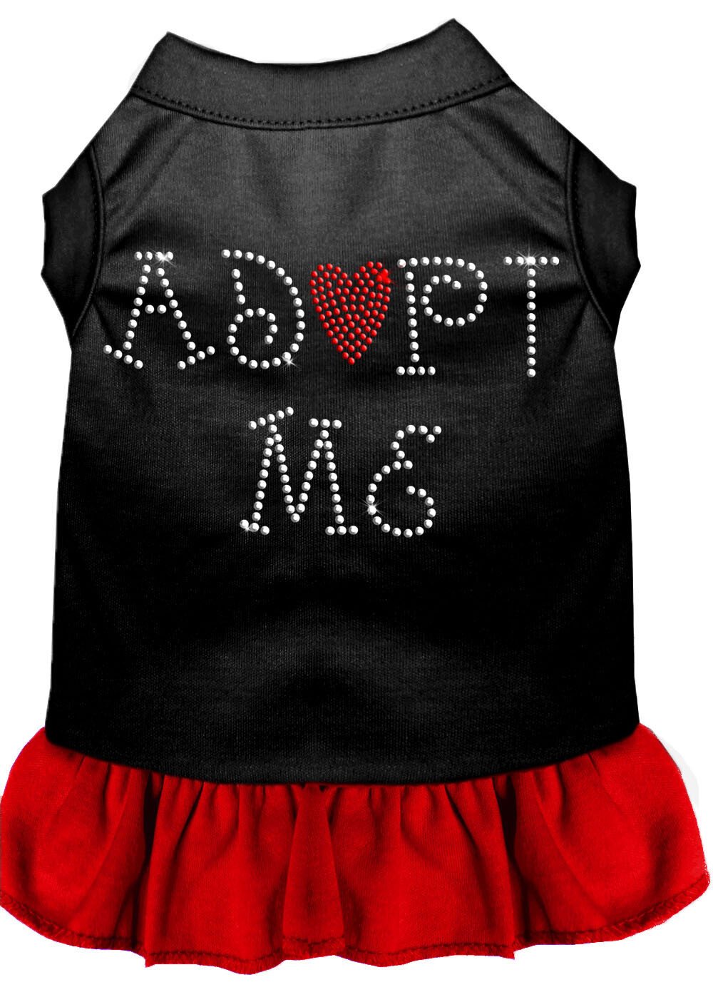 Adopt Me Rhinestone Dresses Black with Red Sm