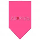 Adopted Rhinestone Bandana Bright Pink Large