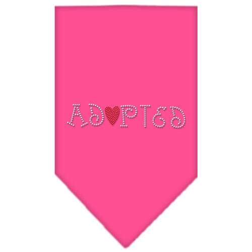 Adopted Rhinestone Bandana Bright Pink Small
