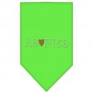 Adopted Rhinestone Bandana Lime Green Large
