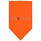 Adopted Rhinestone Bandana Orange Large