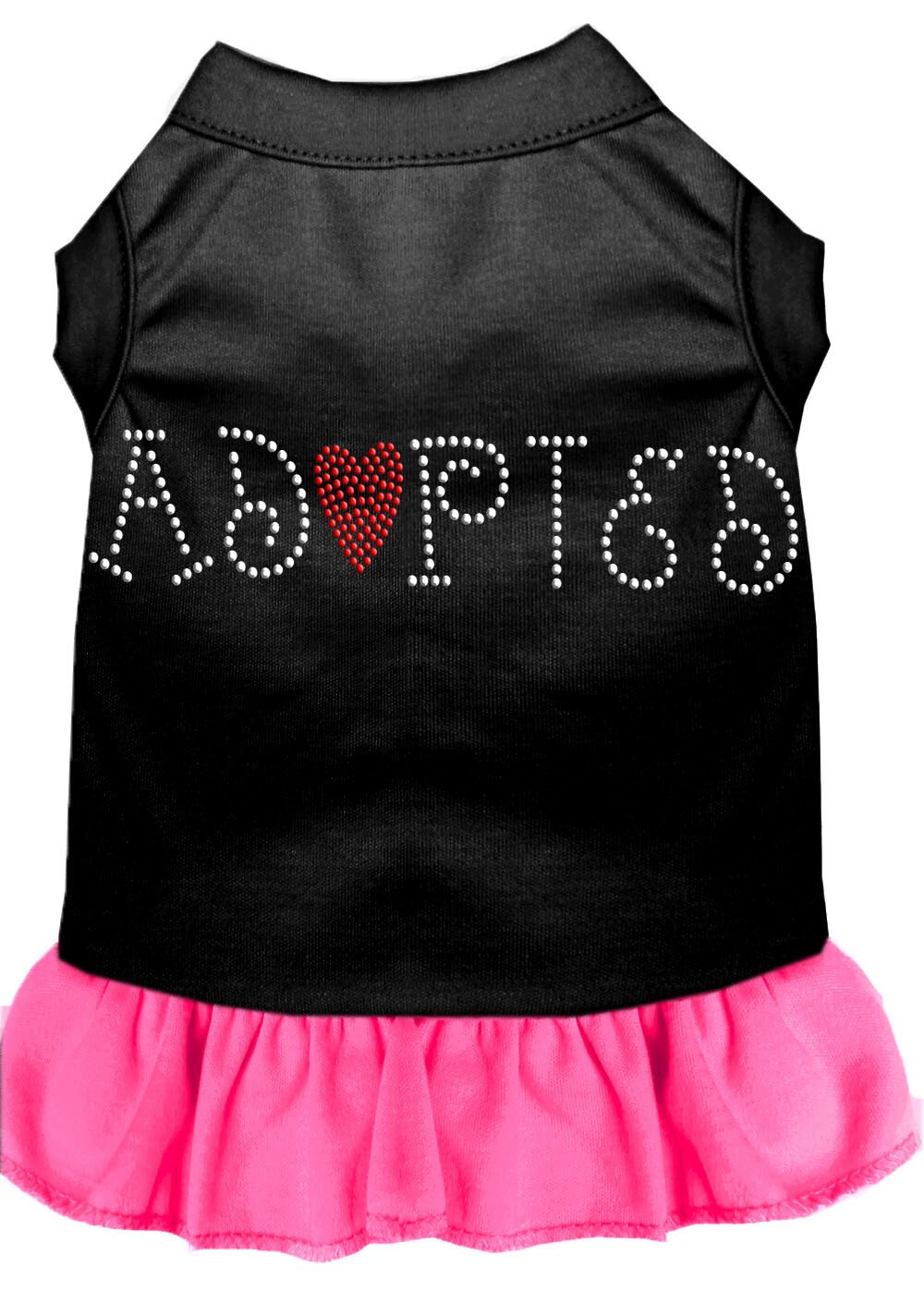 Adopted Rhinestone Dress Black XXXL